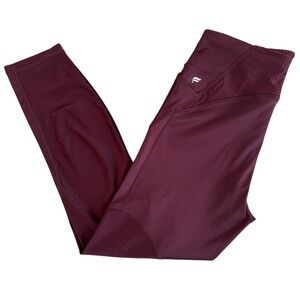 Fabletics Womens Medium Plum Mesh Panel High Waisted Pocket Leggings LG1935974
